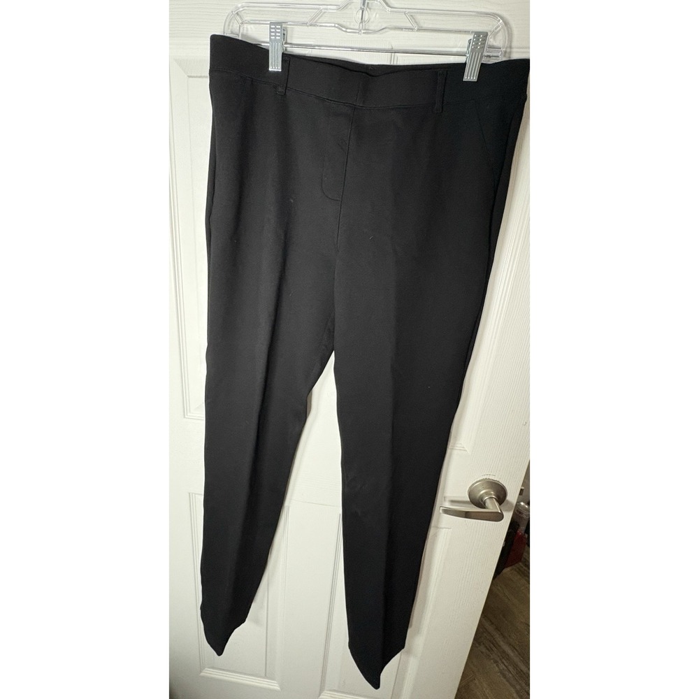 Quince Ultra-Stretch Ponte Straight Leg Pants Black Large